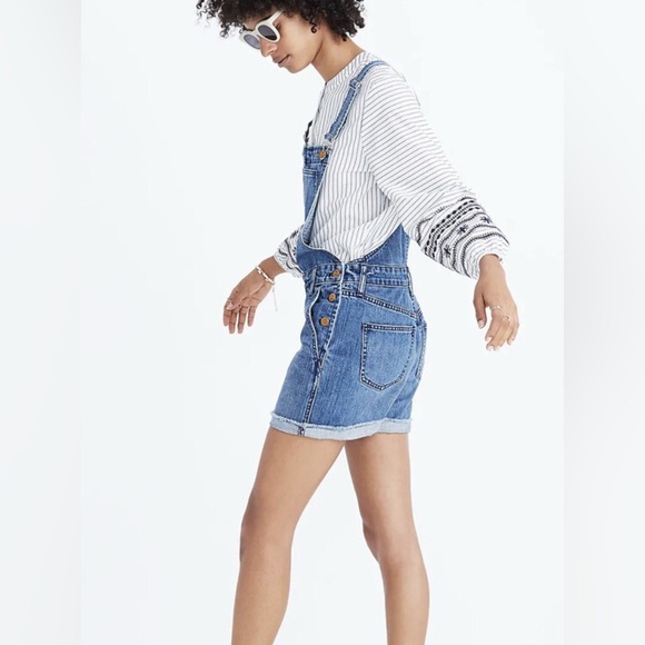 Madewell Adirondack Denim Shortalls - Picture 2 of 7